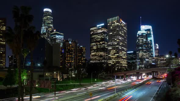 Downtown Los Angeles Skyline at Night