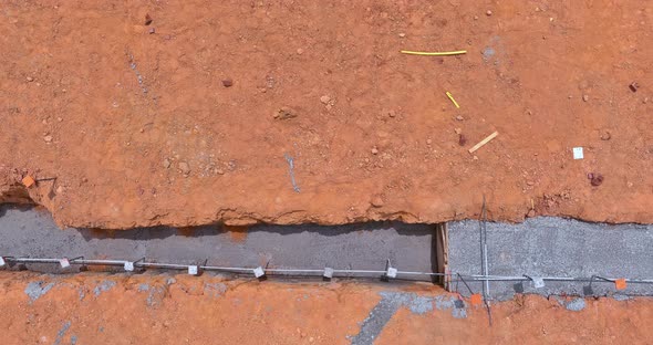 The Construction of a Strip Foundation Reinforcement Frame for a Reinforced Concrete House Structure