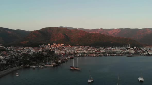 Marmaris / Turkey. The Bay Of Marmaris. Yacht Parking