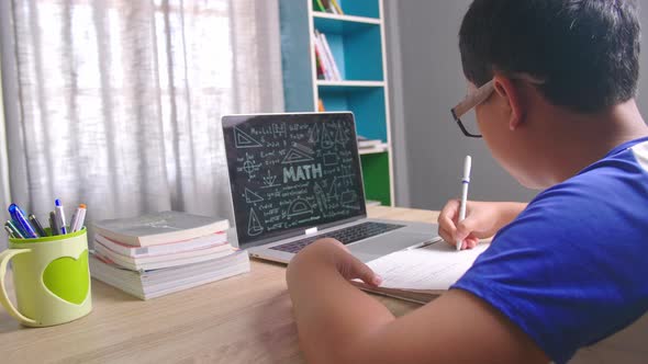 Boy Learning With Computer