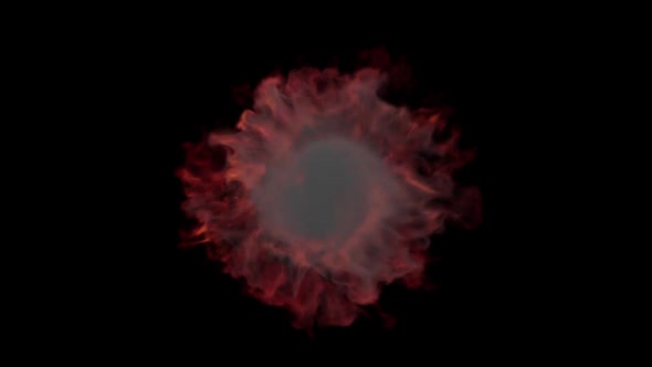 Animation Circle Fire. Rotating Flower Of Fire alt