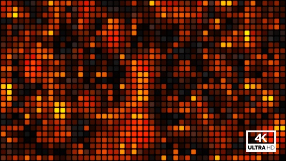 Golden Digital Dots Led Display Background Animation Looping