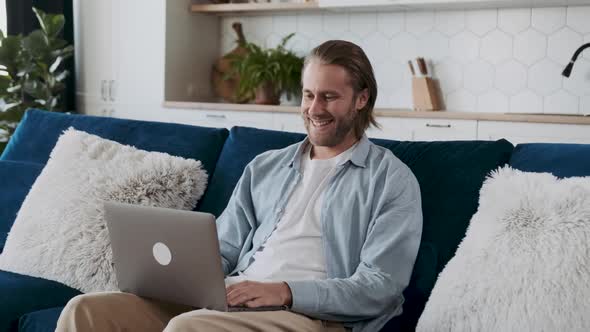 Online Conversation Holding a Laptop