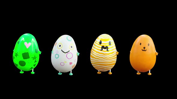 55 Easter Day Eggs Dancing HD