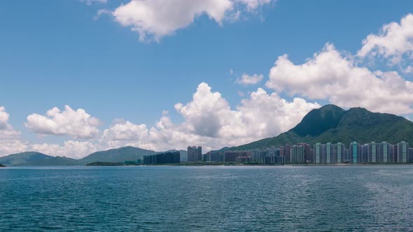 Time lapse of sea and blue sky