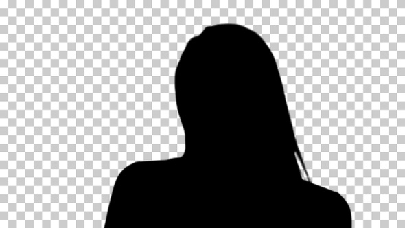 Silhouette woman, Alpha Channel. alt