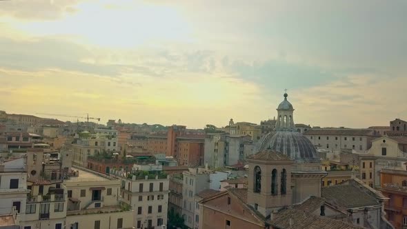 Aerial View Capital of Italy Rome