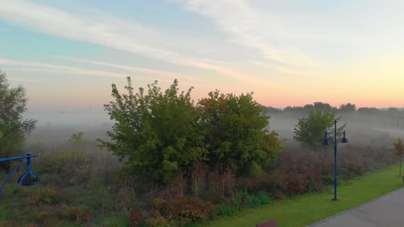 Fog In The Morning Aerial