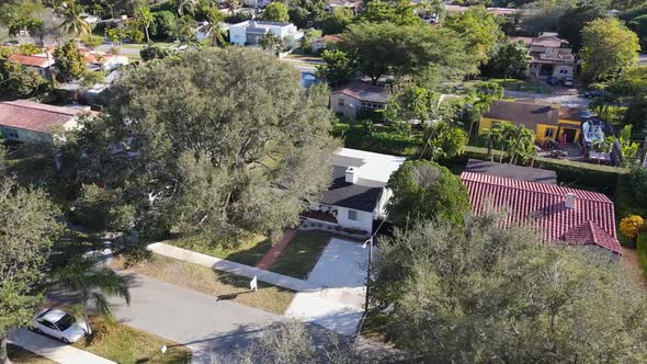 Drone Rotating Around Residential House