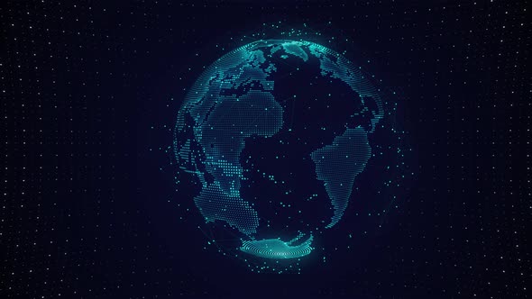 World Globe Black Earth globe world map sunrise technology background universe internet satellite alt