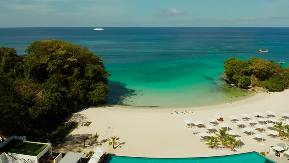 Boracay Island with White Sandy Beach Philippines