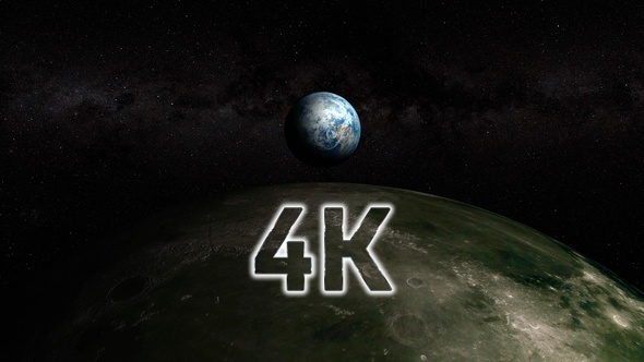 Photorealistic Moon And Earth 4k