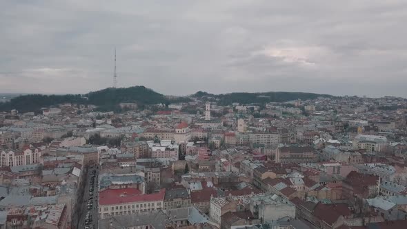 Aerial City Lviv, Ukraine