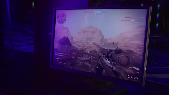 Loosing Online Match Against Enemy Team In First-Person Shooter Computer Game alt