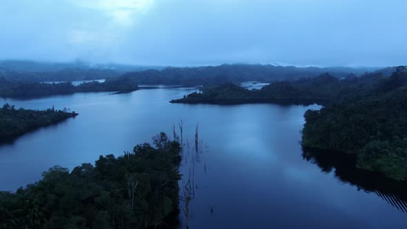 Aerial View of Fjords at New Zealand