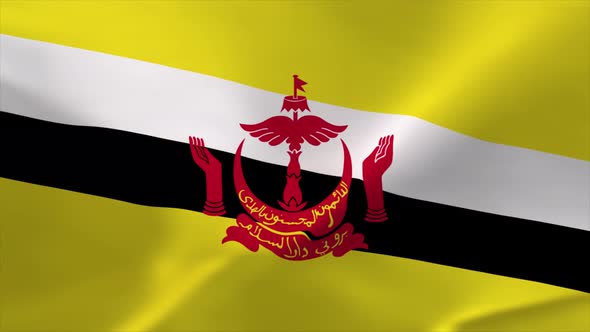 Brunei Waving Flag 4K Moving Wallpaper Background