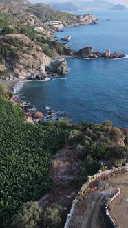 Sea Near the Coast  Aerial View of the Coastal Seascape