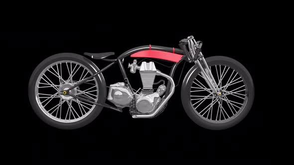 Moto classic boardtrack 3D rotate alpha