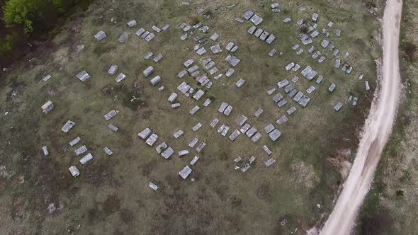 Stecak Medieval Tombstone Aerial V2