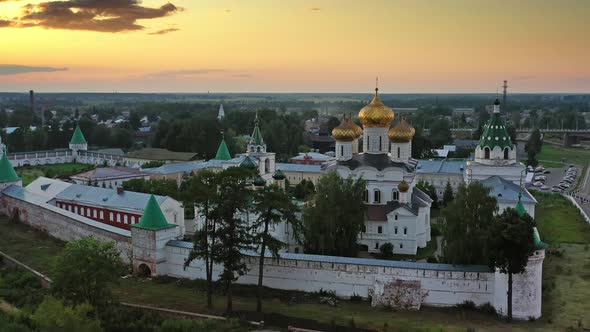 Ipatievsky Monastery in Kostroma at Sunset Russia