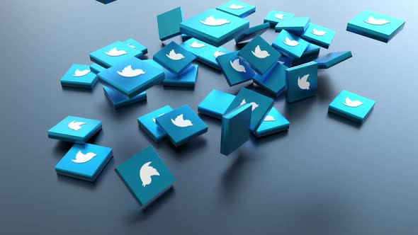 Twitter Media Icon Falling Down