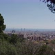 Steadicam shot of the view of Barcelona skyline from a viewpoint - VideoHive Item for Sale