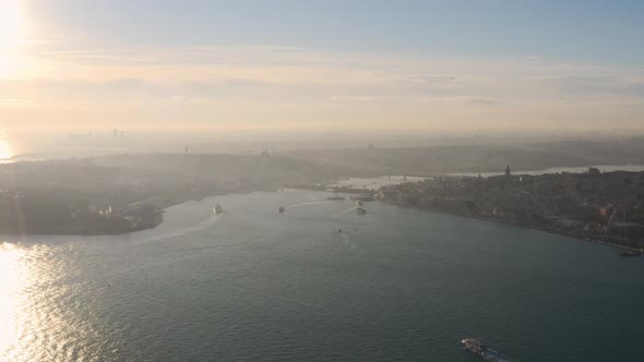 Istanbul Historical Peninsula Aerial View