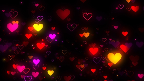 4k Love Hearts Background