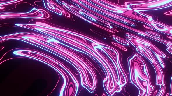 Bright Purple Neon Oil Paints Stripes Background Vj Loop 4K