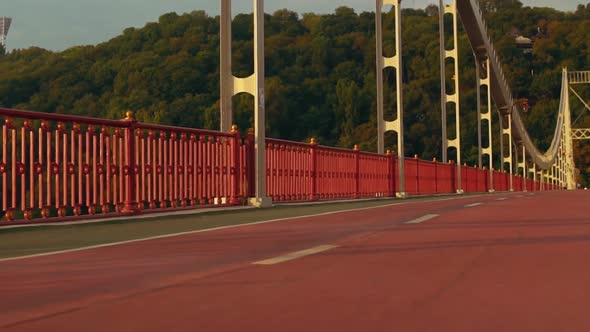 Unrecognizable Jogger Trains Outdoors