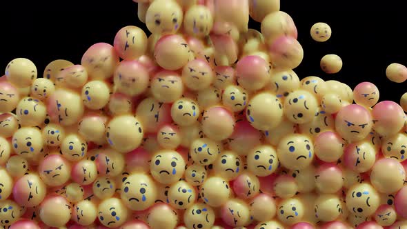 4K 3D Sad + Angry Social Media Reactions alt