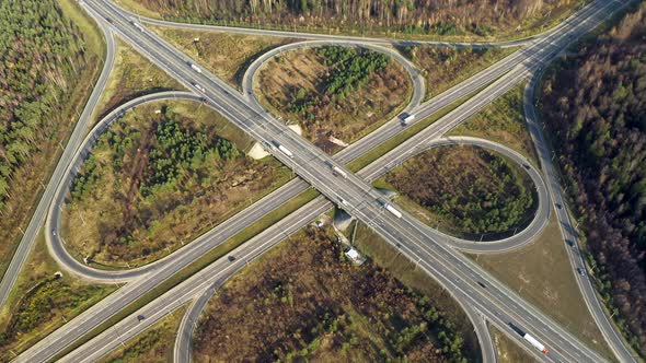 Car Interchange, Russia, Aerial View