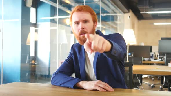 Man Pointing at Camera, Portrait