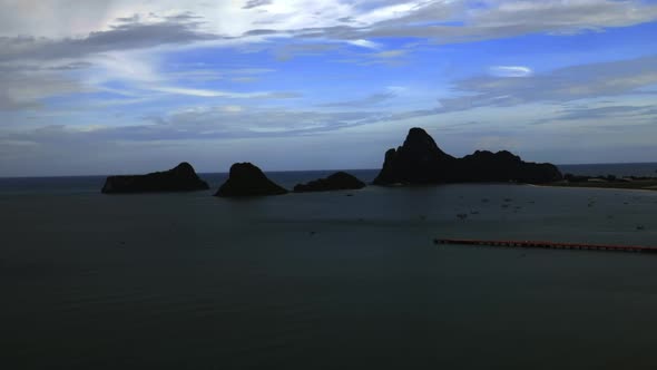 Looking at the bay in Thailand. (slow motion - Angle 006)