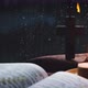 Rain and raindrops on the window, candles, crosses and bibles - VideoHive Item for Sale