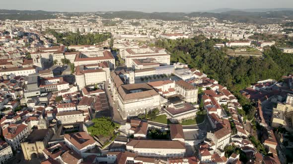 Coimbra University and iconic Coimbra cityscape, Portugal.