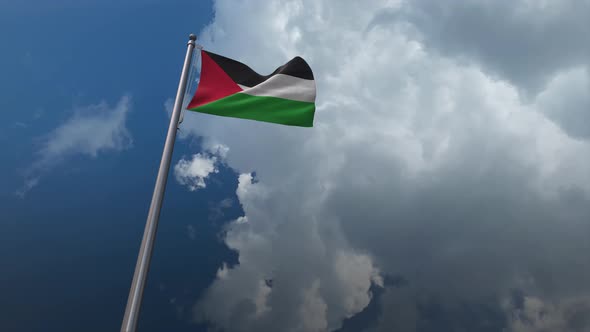 Palestine Flag Waving 4K