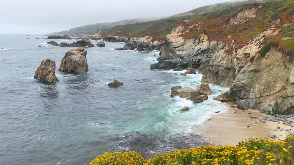 The beautiful and rugged coastline of Big Sur California