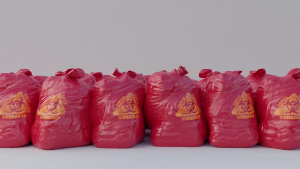 Medical Waste Red Bags Endless Loop