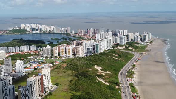 Sao Luis Maranhao at Northeast Brazil. Landmark of historic city.