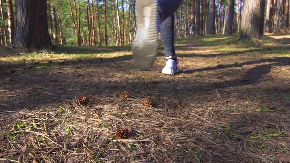 Foot Athlete Runner Closeup Slow Mo