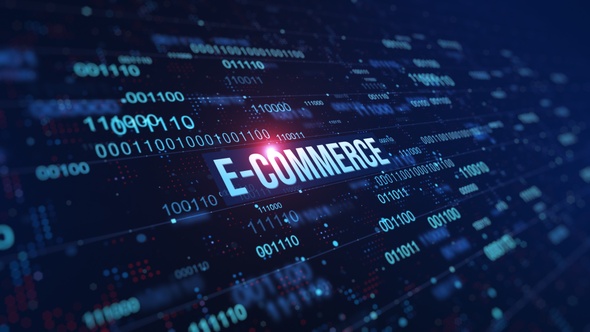E-Commerce Digital Binary Code Background
