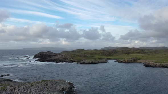 Aerial View of the Coastline at Dawros in County Donegal - Ireland