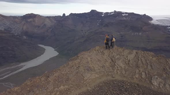 Tourists on the Top of Kristinartindar