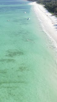 Beach on the Coast of Zanzibar Island Tanzania