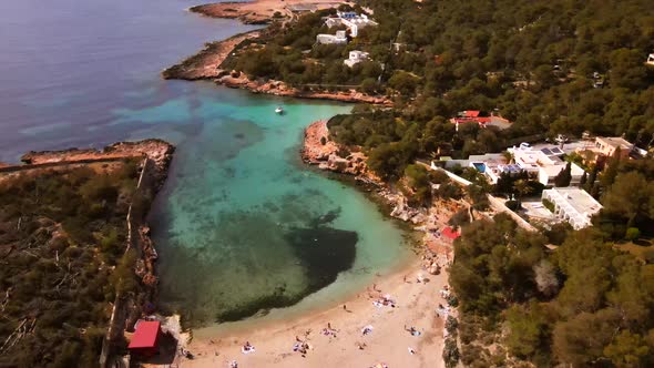 Cala Gracio and Cala Gracioneta beaches in Ibiza, Spain