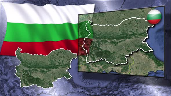 Bulgaria Flag And Map Animation alt