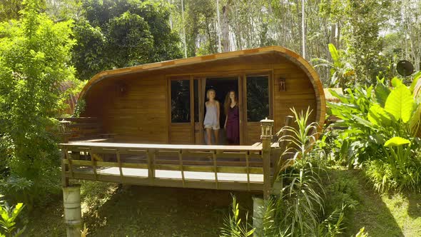 Models Out for a Breath of Fresh Air From Their Cabin Room in Thailand