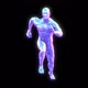 Metal human figure runing with alpha channel - VideoHive Item for Sale