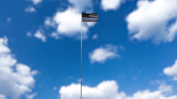 Waving Police Flag